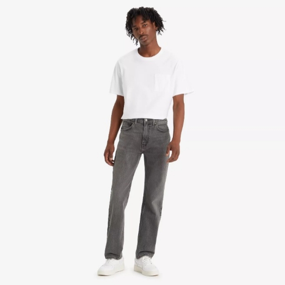 Men's Dark Grey Levi's 505 Jeans, Size 38 inch Waist/30 inch Length - Picture 1 of 9